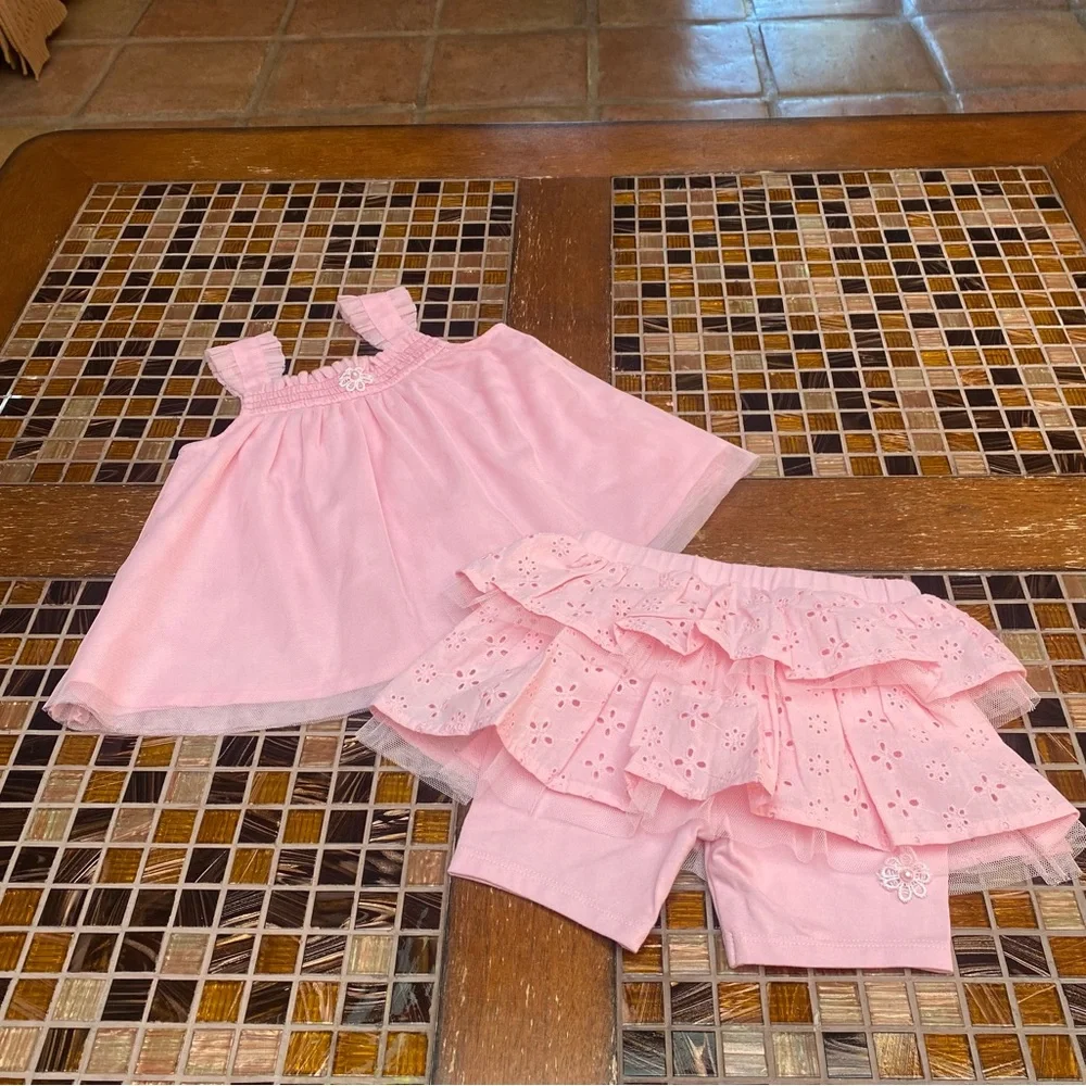 First Impressions Eyelet Baby Girl Set - Picture 1 of 9